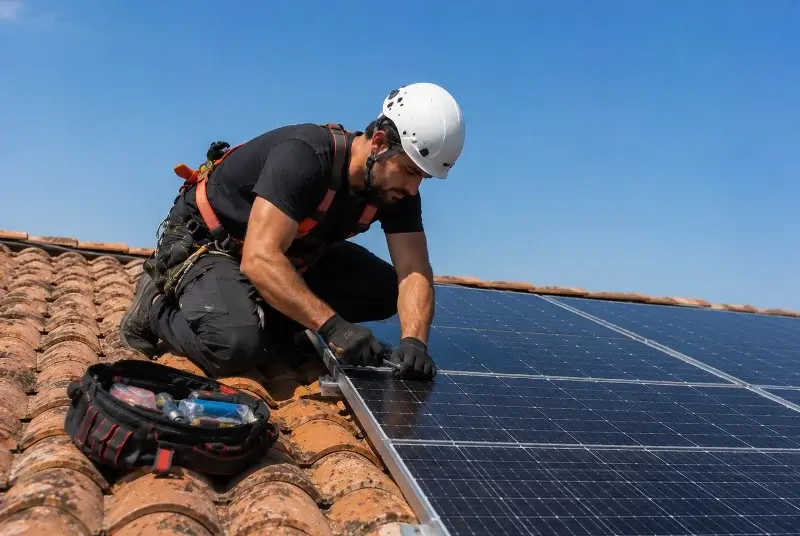 Maintenance et monitoring de panneaux solaires à Issac